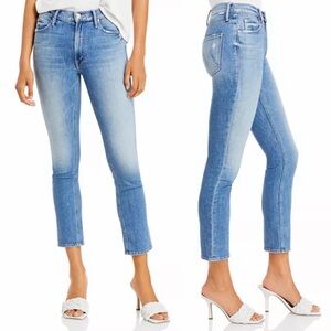 MOTHER- The Mid Rise Dazzler Ankle Jeans in Cut & Paste Size 32 Crop Slim Jeans